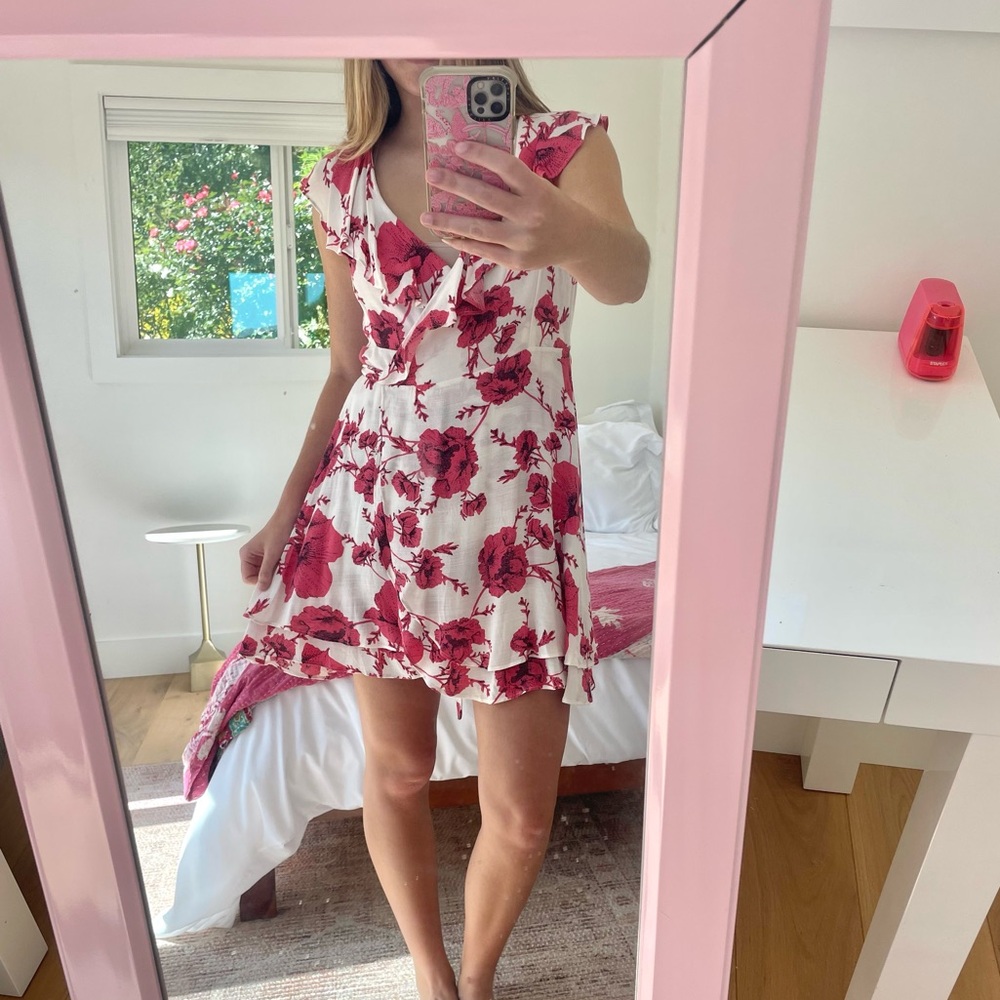 Free People Floral Wrap Dress Size Medium